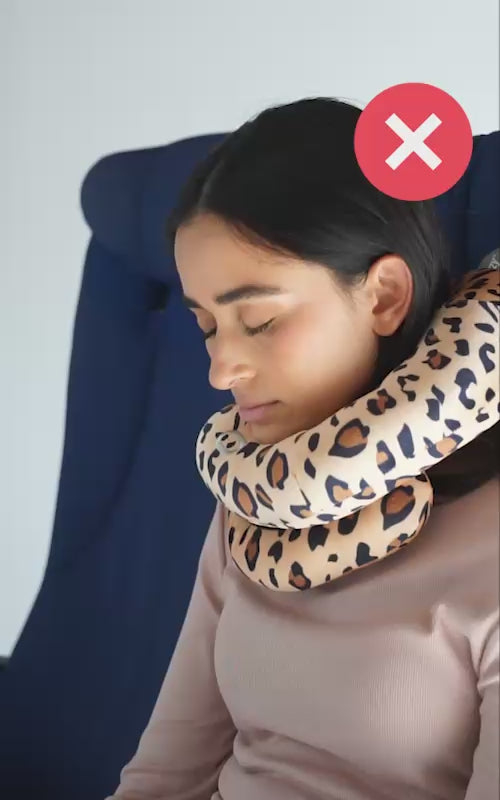 Showcasing comfortable Cabeau neck pillows vs uncomfortable competitor neck pillows 